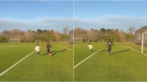 Valentino Suárez y su golazo a De La Cruz.