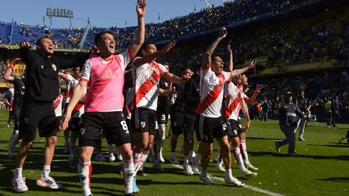 Los festejos de River en La Bombonera
