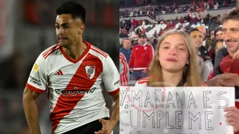 Pity Martínez: ovación en el Monumental y emotivo gesto con una hincha de River