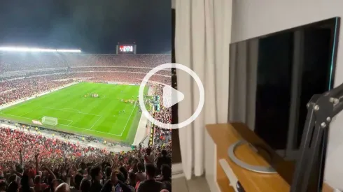 Imperdible momento en pleno partido de River ante Nacional.