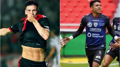 Franco Mastantuono y Kendry Páez. El juvenil de River y el de Independiente del Valle anotaron su primer gol en Copa Libertadores con 16 años y el mismo día.
