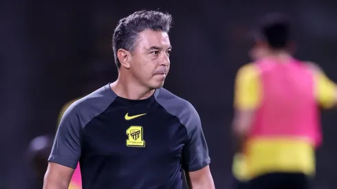 Gallardo dirigió el entrenamiento de Al Ittihad.
