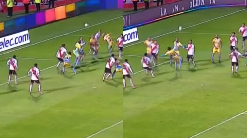 El gol de Temperley ante River por Copa Argentina (Foto: Captura de tv)