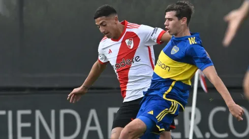 Lautaro Godoy, una de las grandes figuras de River en el superclásico de Reserva.