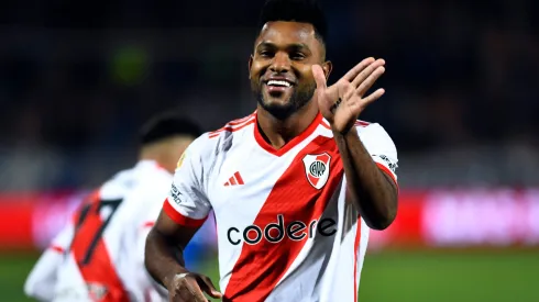 Borja celebra uno de los tantos goles marcados.