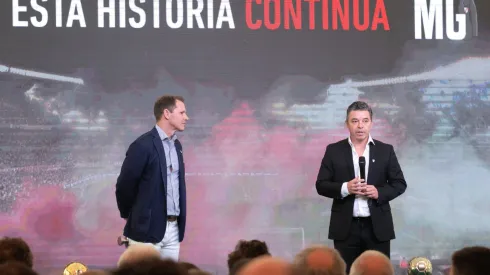 Marcelo Gallardo, en su presentación en River.
