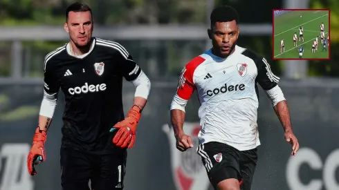 Franco Armani y Miguel Borja.