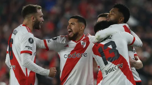 Los jugadores del Millonario en pleno festejo.