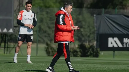 Gallardo ya trabaja en el próximo partido de River.
