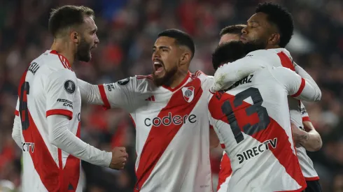 Los jugadores de River, a puro festejo.