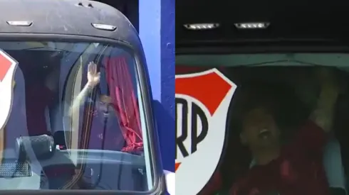 VIDEO | River llegó a La Bombonera golpeando los vidrios y cantando