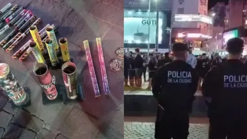 La Policía secuestró más de 30 bengalas en un banderazo de hinchas de Colo Colo