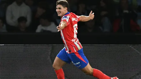 Julián Álvarez festeja su gol ante Celta de Vigo.