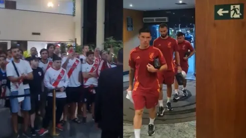 El apoyo de los hinchas al plantel de River.