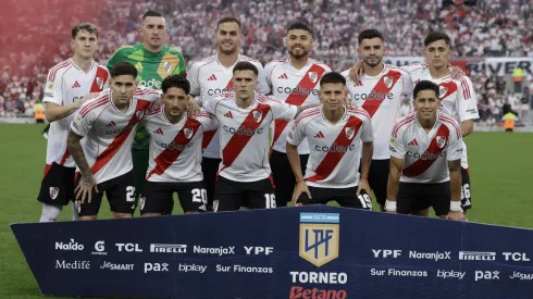 Los once titulares de River ante Barracas.
