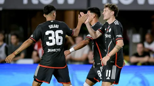 Los jugadores de River, a puro festejo.