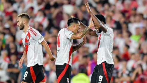 Los jugadores de River, en pleno festejo.