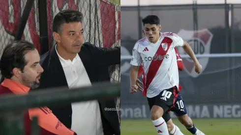 Gallardo presenció el partidazo de Lencina ante Independiente.
