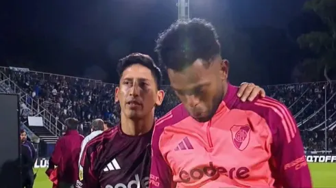 Borja se fue de la cancha llorando desconsolado.