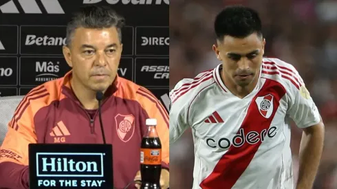 Gallardo habló de la recuperación del zurdo. (Foto: Prensa River y Getty).