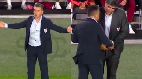 Gallardo reaccionó ante el gol de Huevo Acuña.