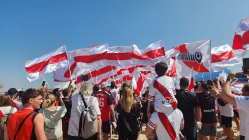 Lo mejor del banderazo de River en Los Ángeles.
