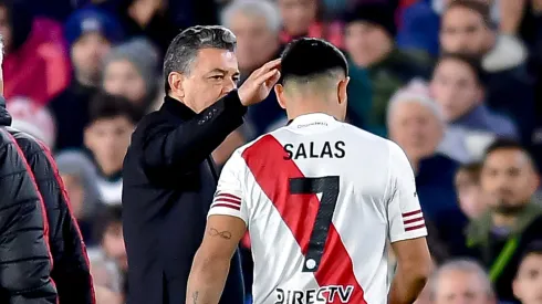 Maxi Salas se fue lesionado.