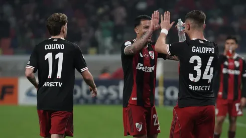 Los jugadores de River Plate, a puro festejo.