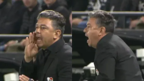 Gallardo, desaforado en el primer tiempo de River vs. Libertad.