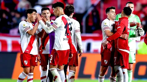 Los jugadores de River Plate, a puro festejo.