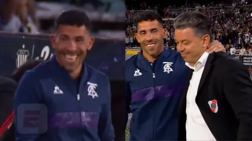 El Muñeco y Tévez se encontraron antes del partido.