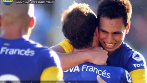 Sánchez Miño, feliz por su gol a San Lorenzo