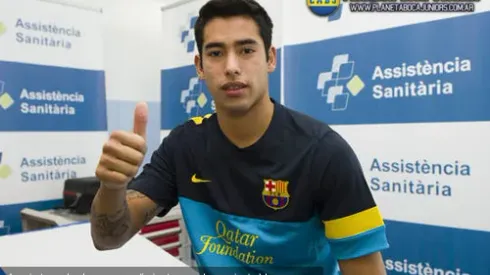 Primer gol de Araujo en el Barcelona B