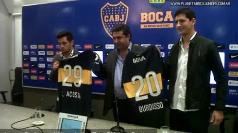 Acosta y Burdisso fueron presentados