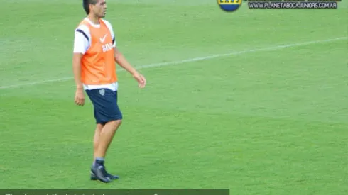 Riquelme, junto al grupo