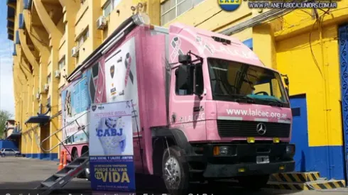 El móvil de LALCEC, en la Bombonera