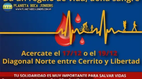 Boca Social: Regalá vida, doná sangre
