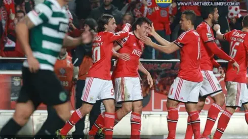 Gaitán marcó en el clásico de Lisboa