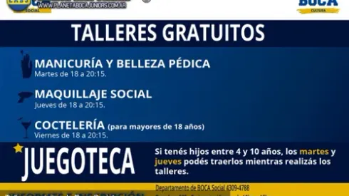 Cursos de “Educación no formal” en el club