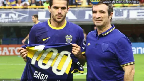 Gago llegó a los 100 partidos con Boca