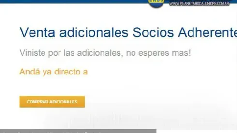 Venta de entradas para adherentes vs. Central