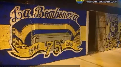 Mural por los 75 años de La Bombonera