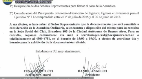 A las 19, Asamblea por el presupuesto 2015/16