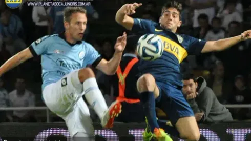 Belgrano con la bandera azul y oro