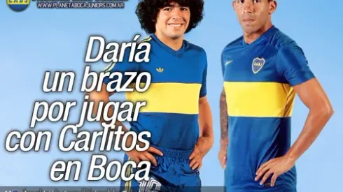 Maradona: “Daría un brazo por jugar con Carlitos en Boca”