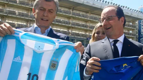 François Hollande estuvo en La Bombonera