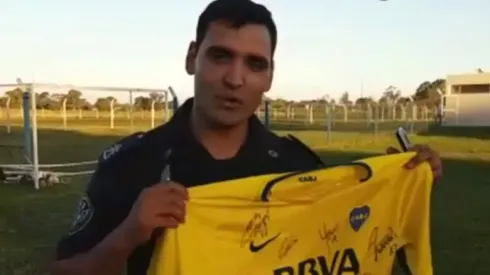 Un policía le pondrá el nombre de un jugador de Boca a su hijo