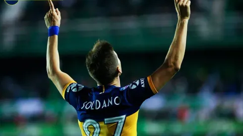 Soldano y una particular manera de celebrar sus goles