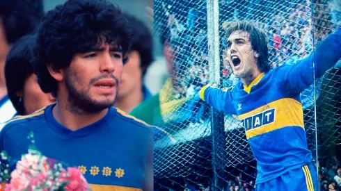 Maradona y Batistuta, dos de los que forman parte del Boca versión melenudos.
