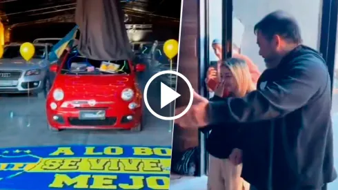 Le regalaron su primer auto al ritmo de las canciones de Boca.
